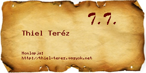 Thiel Teréz névjegykártya
